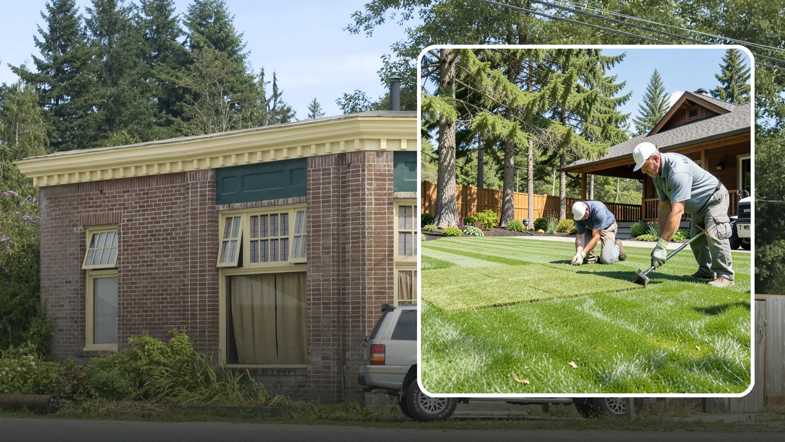 Sod Repair in Hamilton, Skagit County, WA - Cut-in sod patches that replace damaged sections of lawn for an instant, seamless fix.