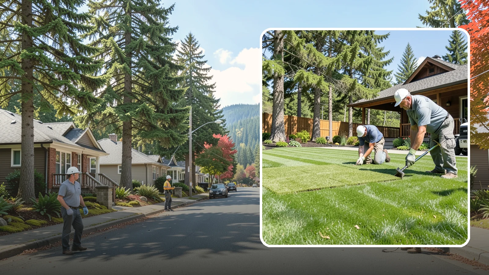 Sod Repair in Hunts Point, King County, WA - Cut-in sod patches that replace damaged sections of lawn for an instant, seamless fix.