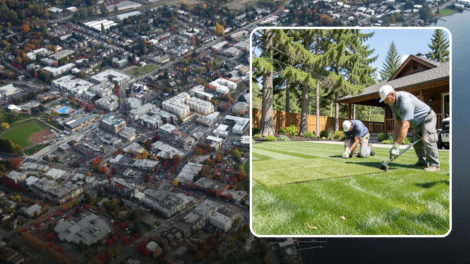 Sod Repair in Kirkland, King County, WA - Cut-in sod patches that replace damaged sections of lawn for an instant, seamless fix.