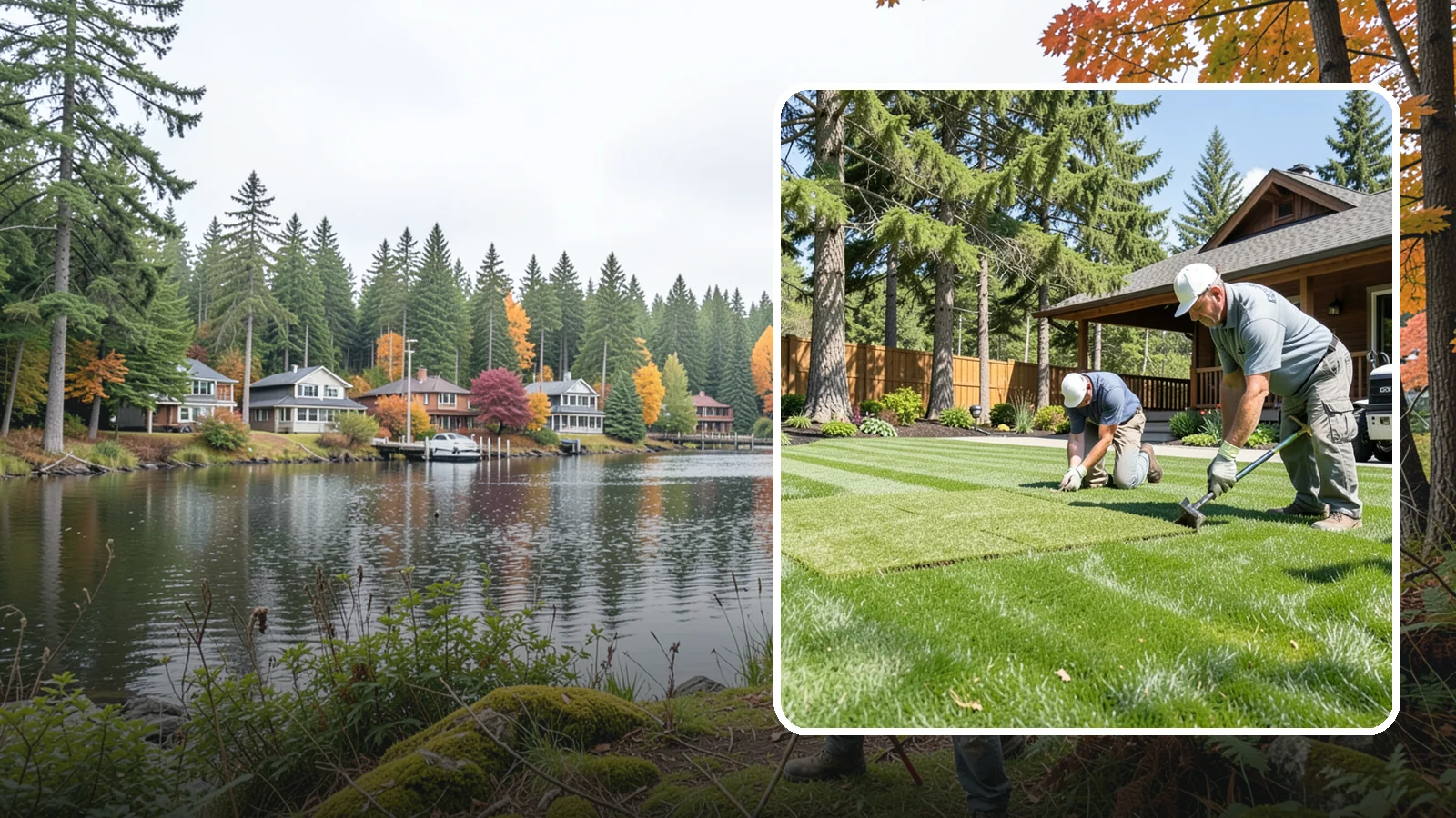 Sod Repair in La Conner, Skagit County, WA - Cut-in sod patches that replace damaged sections of lawn for an instant, seamless fix.