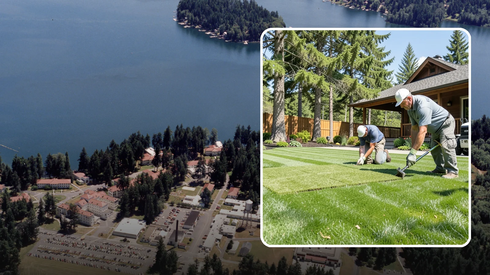 Sod Repair in Lakewood, Pierce County, WA - Cut-in sod patches that replace damaged sections of lawn for an instant, seamless fix.