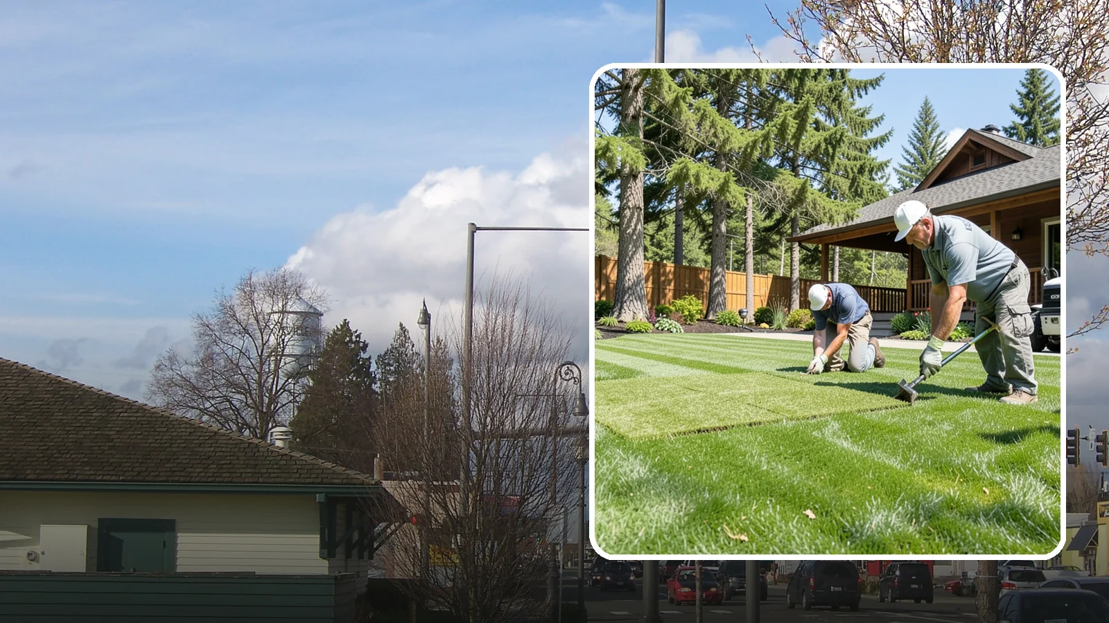 Sod Repair in Marysville, Snohomish County, WA - Cut-in sod patches that replace damaged sections of lawn for an instant, seamless fix.