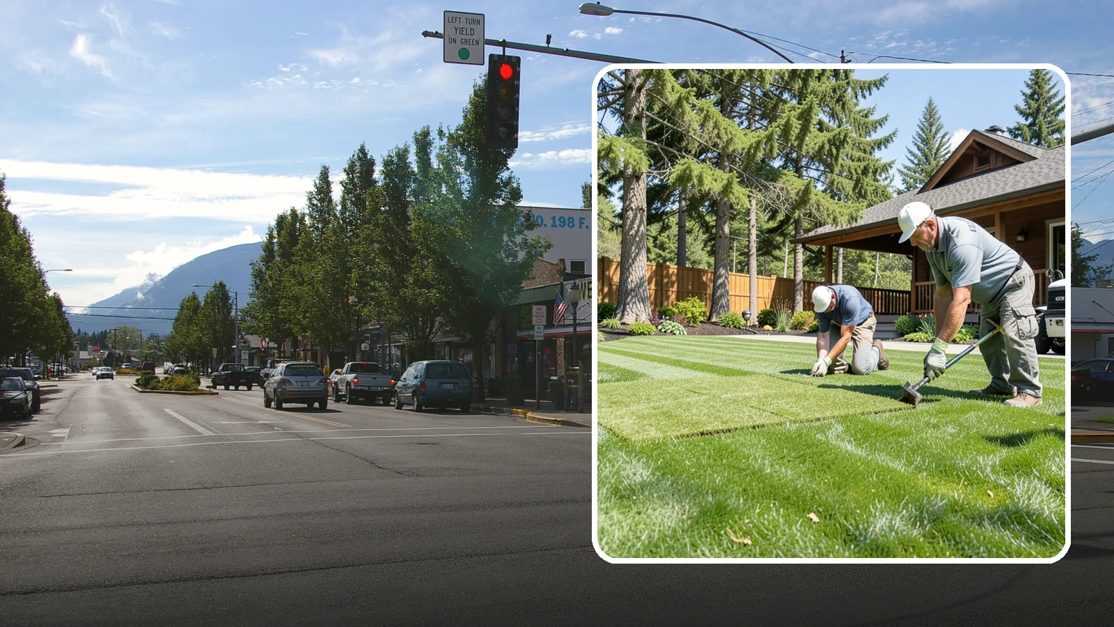 Sod Repair in North Bend, King County, WA - Cut-in sod patches that replace damaged sections of lawn for an instant, seamless fix.