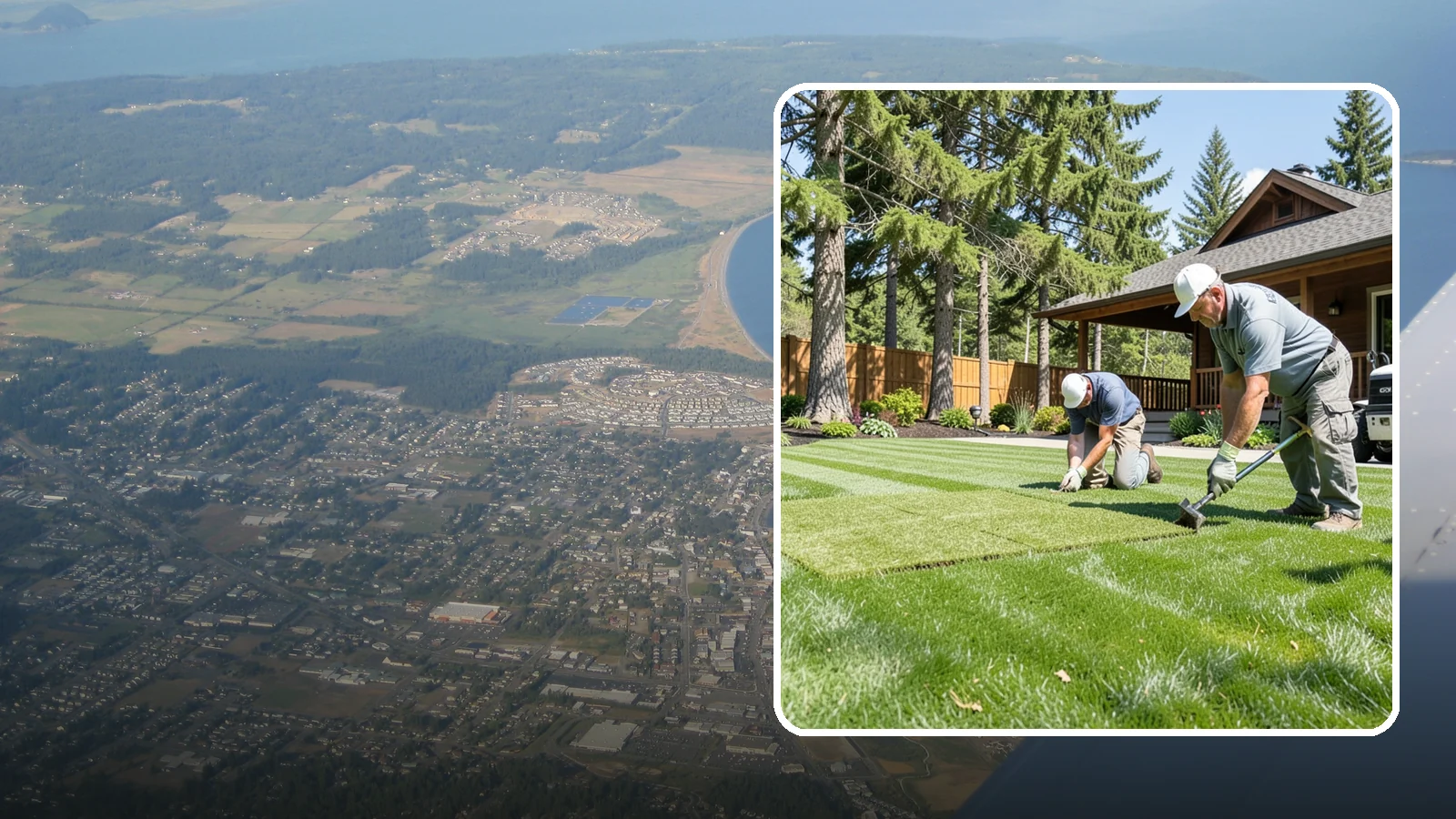 Sod Repair in Oak Harbor, Island County, WA - Cut-in sod patches that replace damaged sections of lawn for an instant, seamless fix.