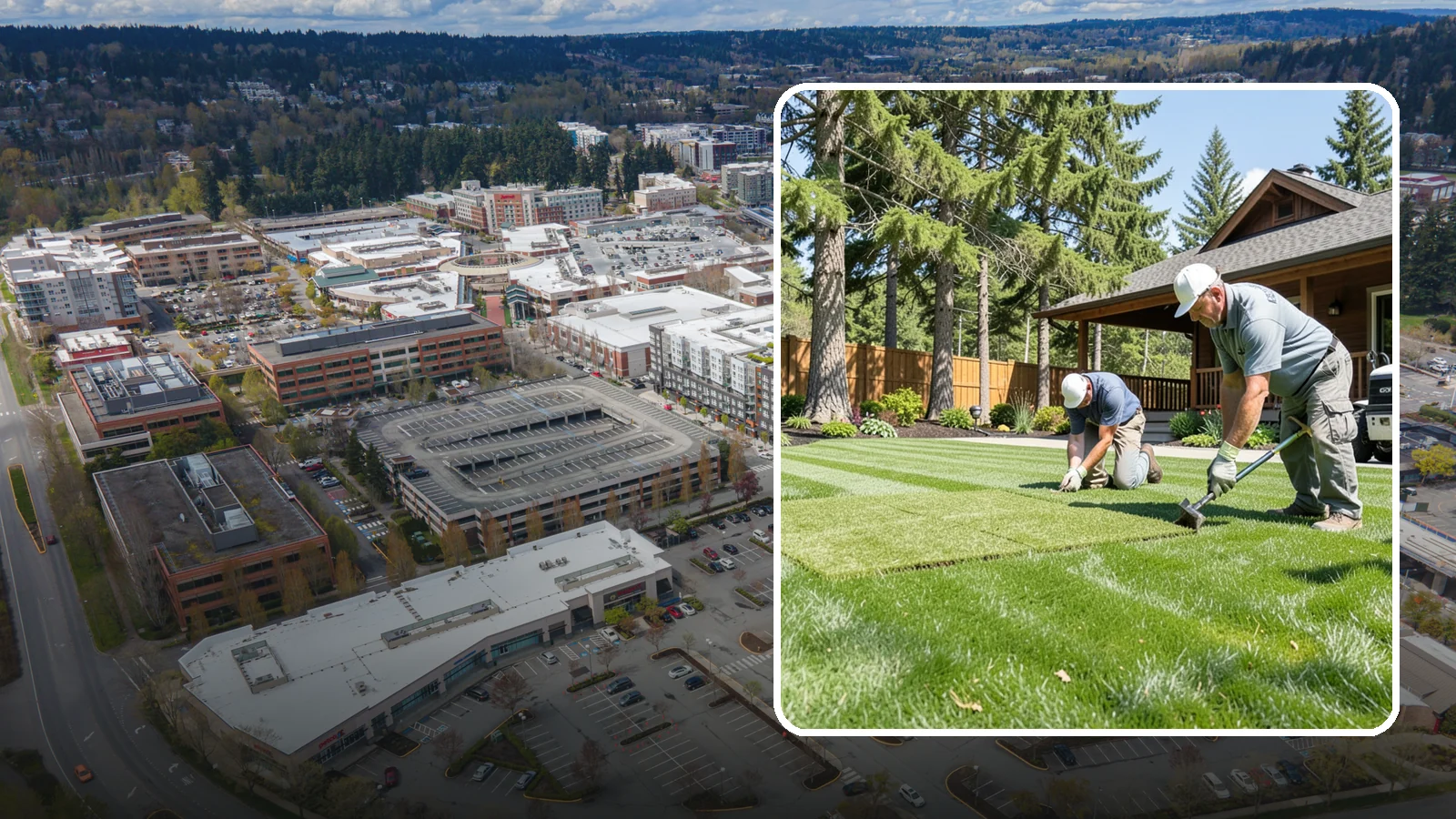 Sod Repair in Redmond, King County, WA - Cut-in sod patches that replace damaged sections of lawn for an instant, seamless fix.