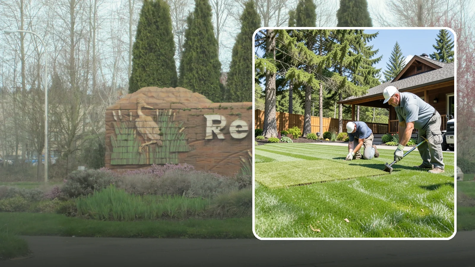 Sod Repair in Renton, King County, WA - Cut-in sod patches that replace damaged sections of lawn for an instant, seamless fix.