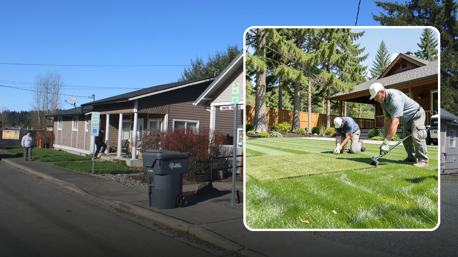 Sod Repair in South Prairie, Pierce County, WA - Cut-in sod patches that replace damaged sections of lawn for an instant, seamless fix.