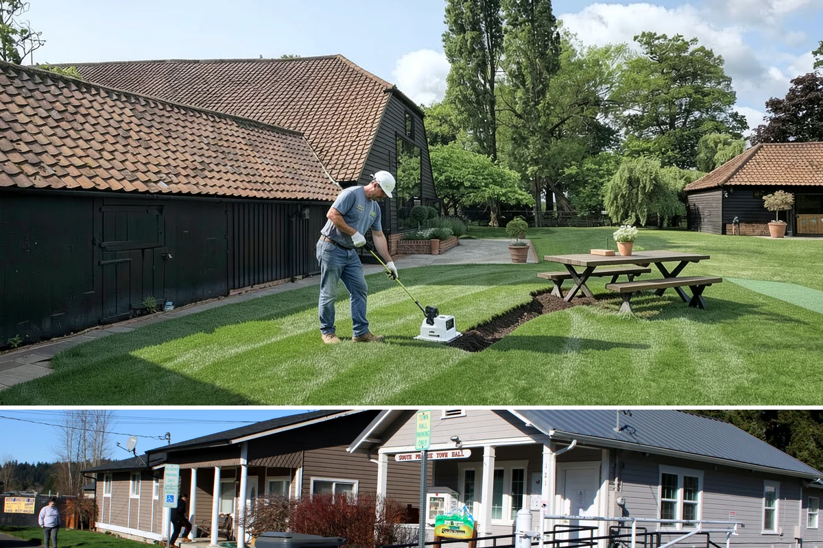Sod Repair in South Prairie, Pierce County, WA - Can be done through most of the growing season with attentive watering