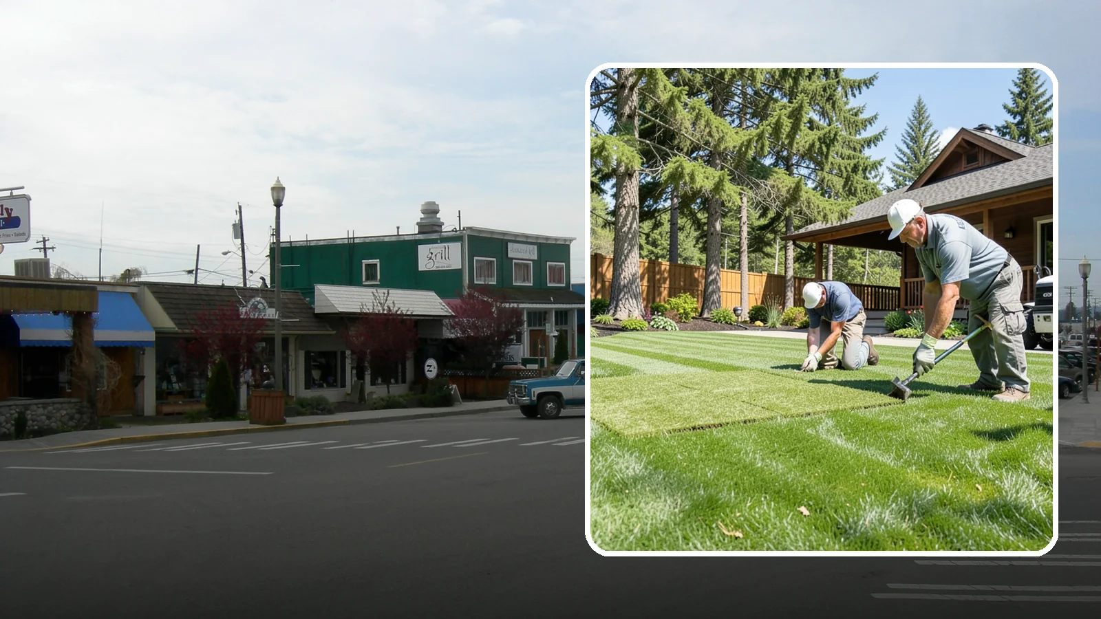Sod Repair in Stanwood, Snohomish County, WA - Cut-in sod patches that replace damaged sections of lawn for an instant, seamless fix.