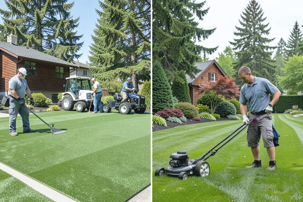 Sod Repair in Sumner, Pierce County, WA - Cut out and remove the damaged turf