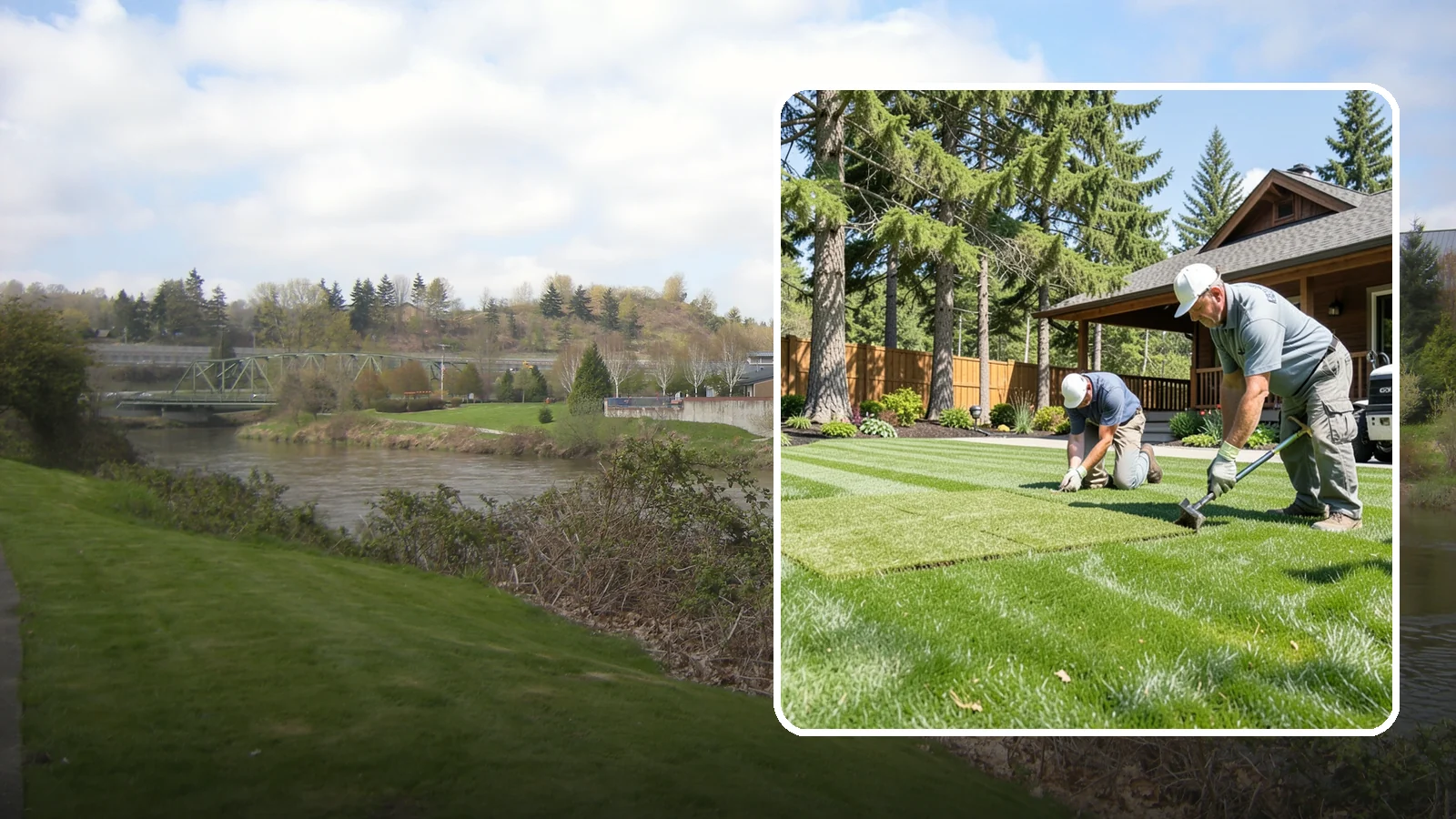 Sod Repair in Tukwila, King County, WA - Cut-in sod patches that replace damaged sections of lawn for an instant, seamless fix.