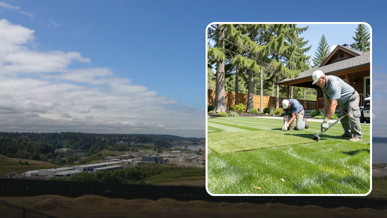 Sod Repair in University Place, Pierce County, WA - Cut-in sod patches that replace damaged sections of lawn for an instant, seamless fix.
