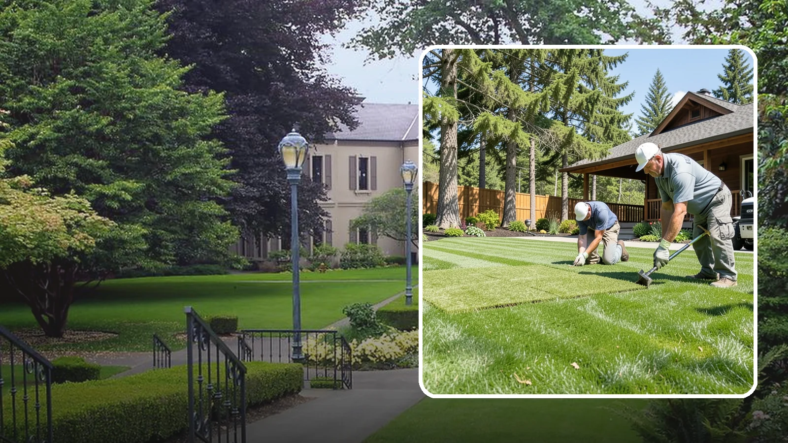 Sod Repair in Woodinville, King County, WA - Cut-in sod patches that replace damaged sections of lawn for an instant, seamless fix.