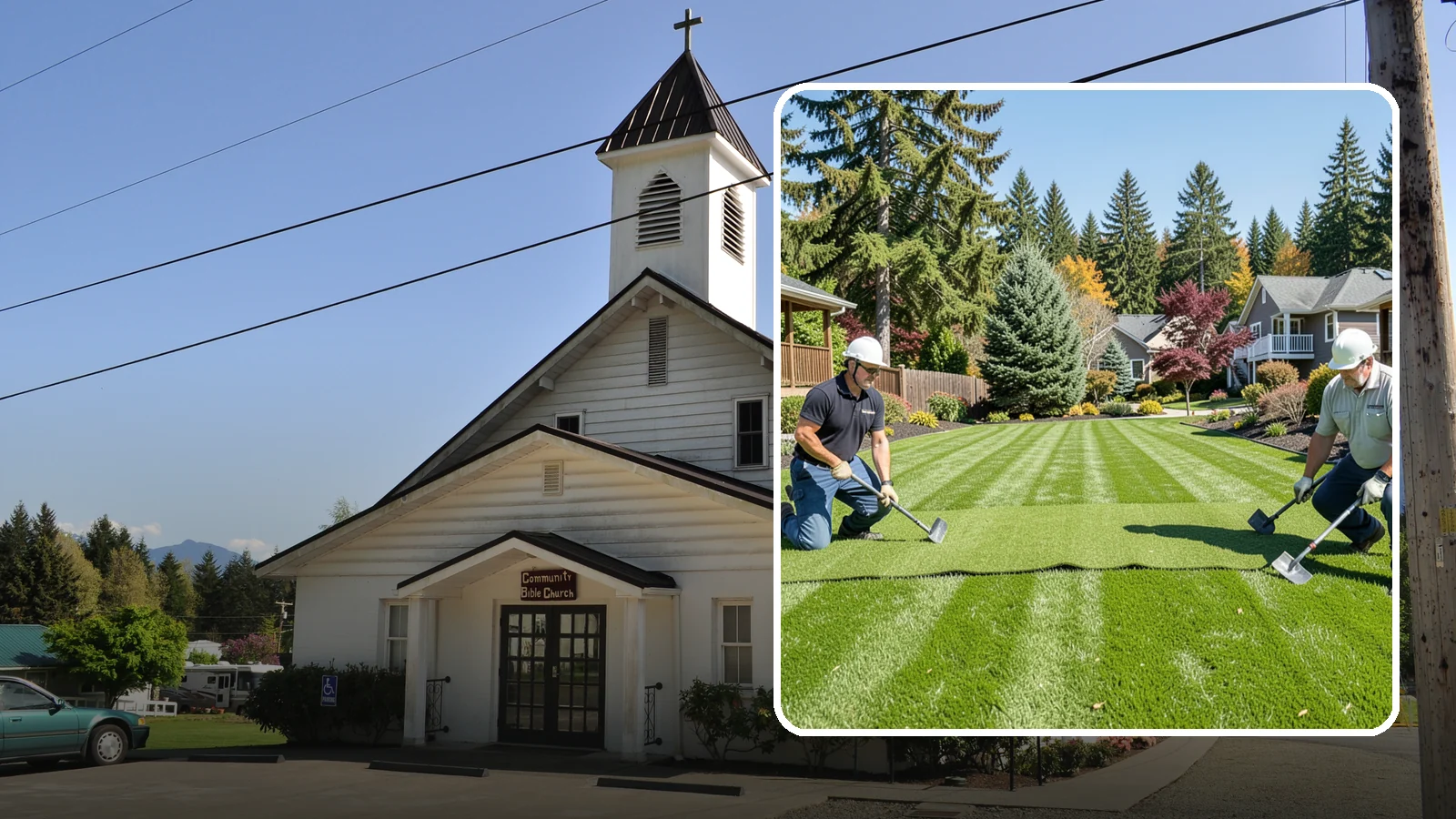 Sod Replacement in Concrete, Skagit County, WA - We tear out failing turf and lay fresh, climate-suited sod for an instant green lawn across Puget Sound properties.