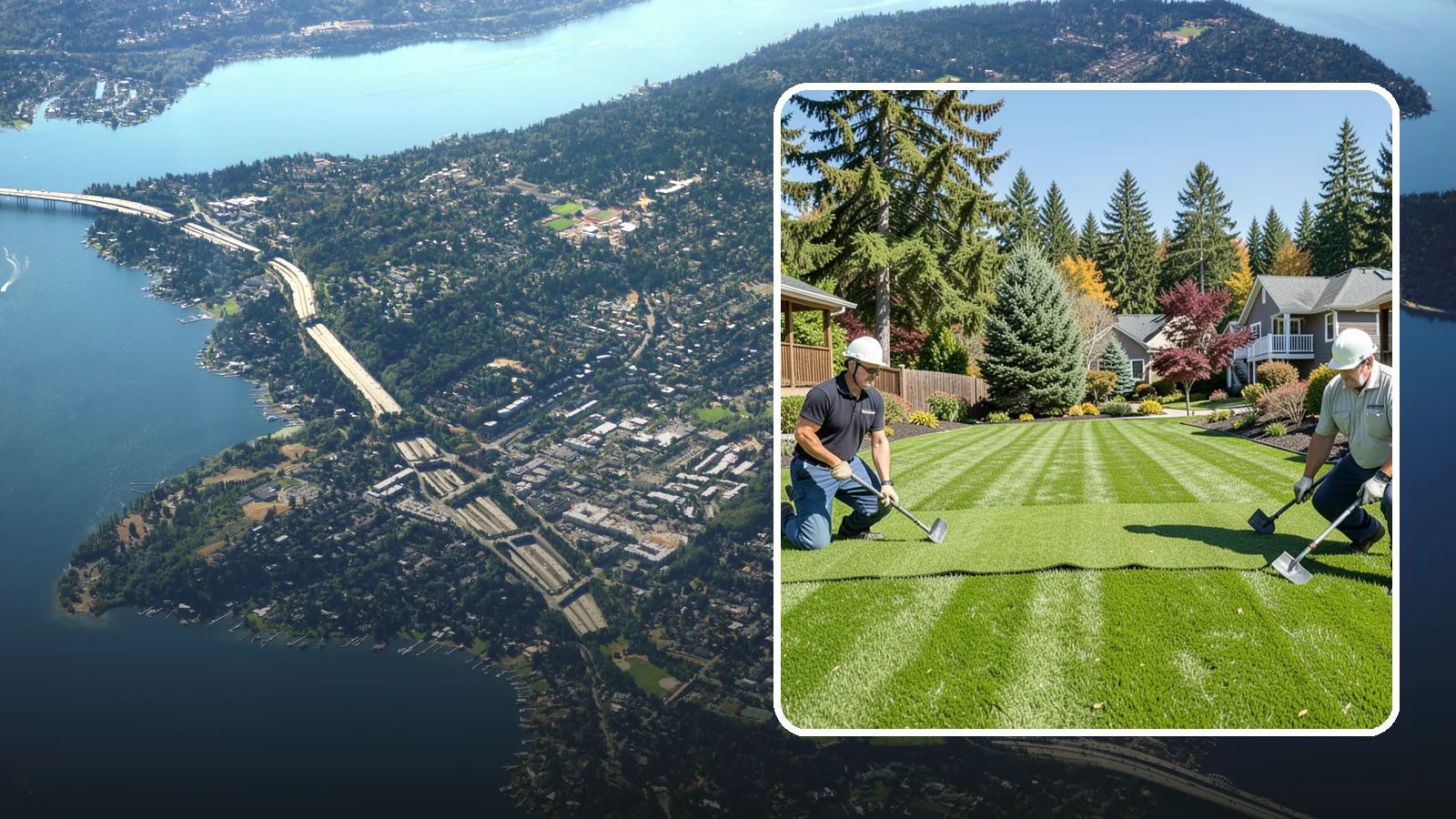 Sod Replacement in Mercer Island, King County, WA - We tear out failing turf and lay fresh, climate-suited sod for an instant green lawn across Puget Sound properties.