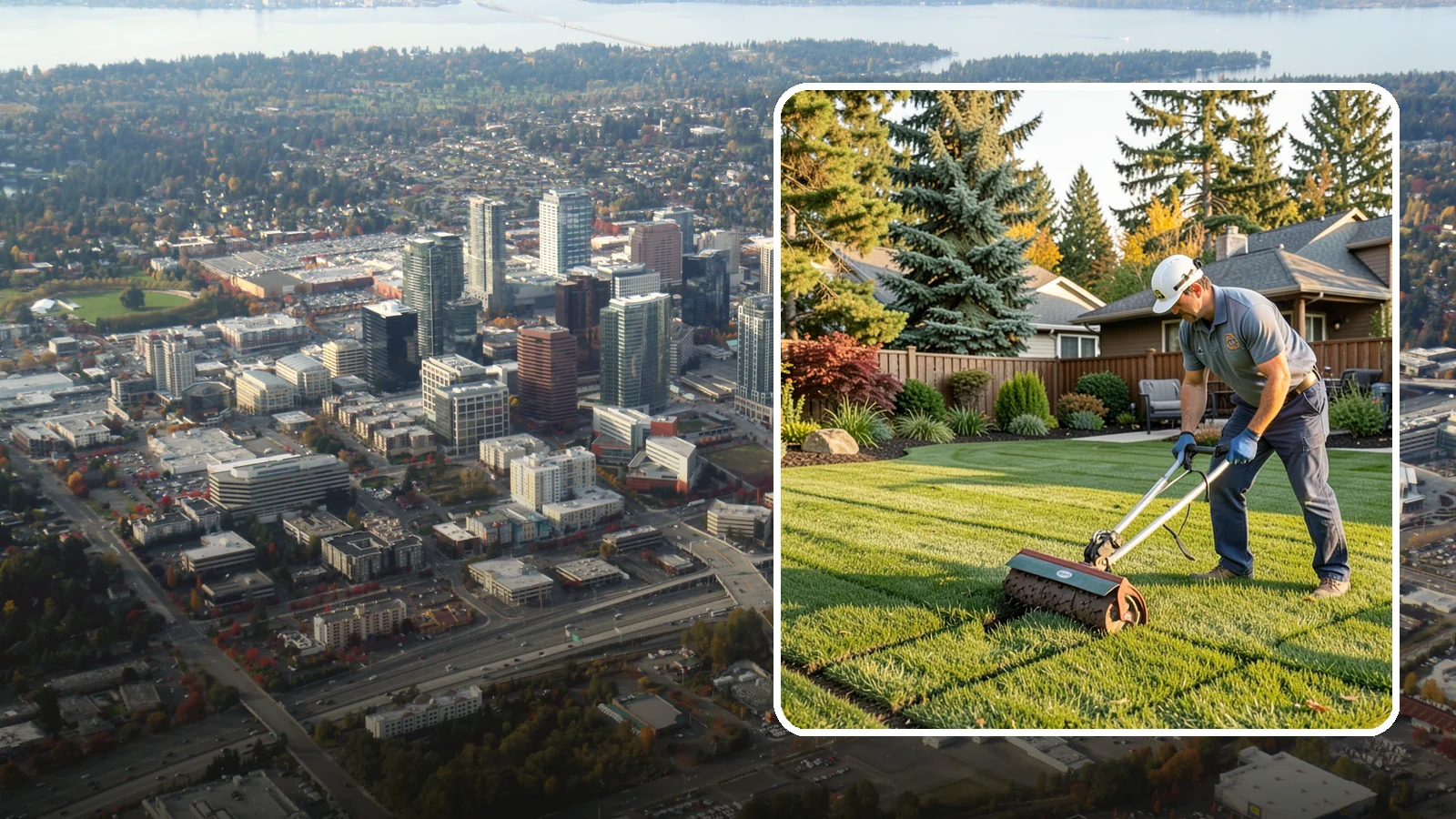 Spike Aeration in Bellevue, King County, WA - Relieve light soil compaction and improve water movement by punching aeration channels into your turf.