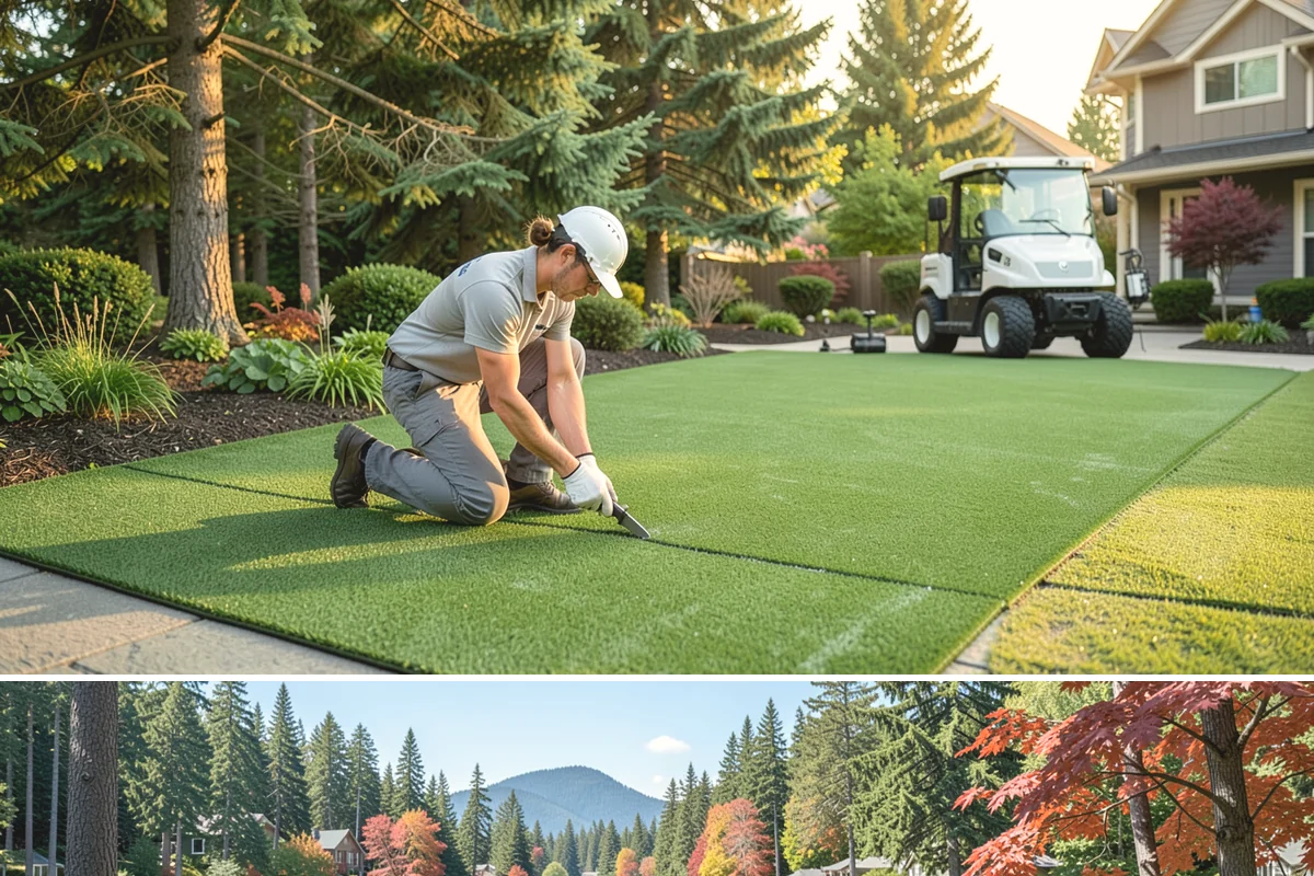 Spike Aeration in Covington, King County, WA - Spike aeration works best in early fall or spring when the soil is moist but not saturated, matching the Northwest's mild...
