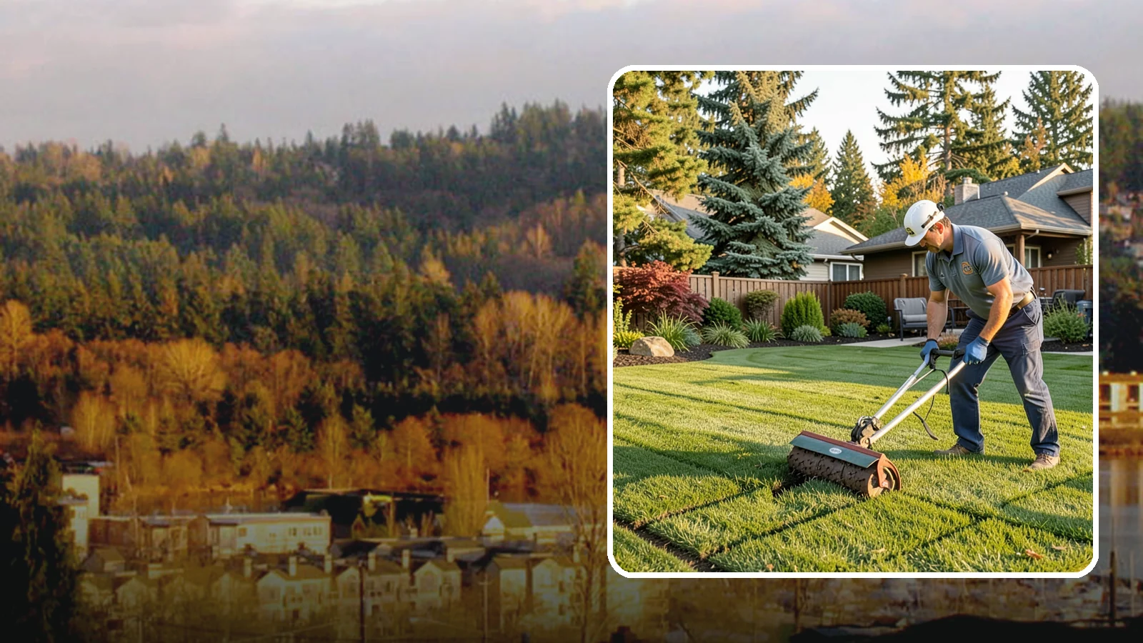 Spike Aeration in Kenmore, King County, WA - Relieve light soil compaction and improve water movement by punching aeration channels into your turf.