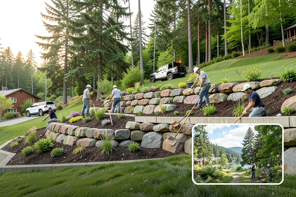 Spike Aeration in Lake Forest Park, King County, WA - Opens soil to improve air, water, and nutrient flow