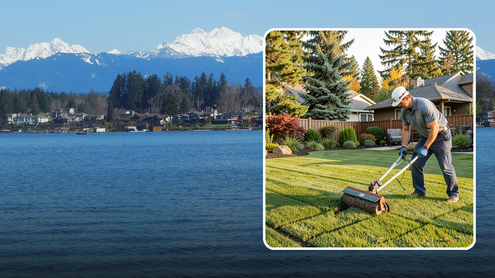 Spike Aeration in Lake Stevens, Snohomish County, WA - Relieve light soil compaction and improve water movement by punching aeration channels into your turf.