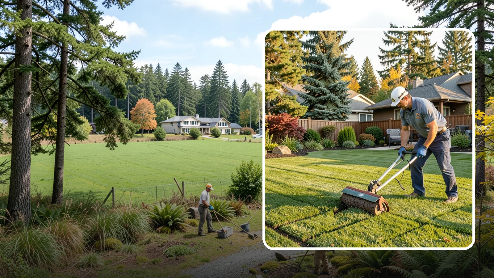 Spike Aeration in Lyman, Skagit County, WA - Relieve light soil compaction and improve water movement by punching aeration channels into your turf.
