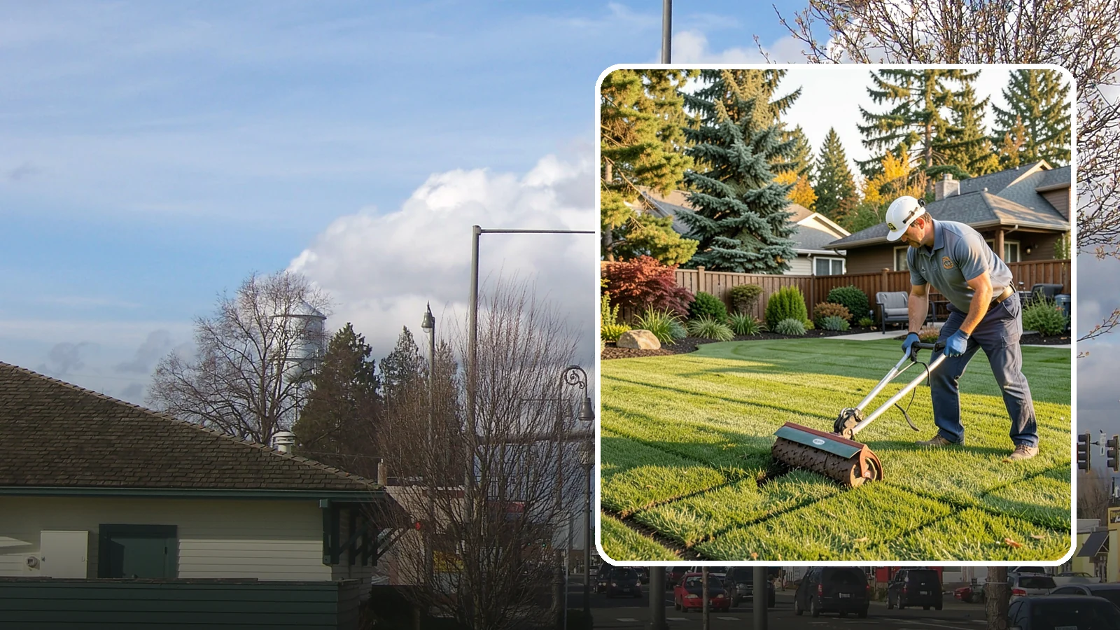 Spike Aeration in Marysville, Snohomish County, WA - Relieve light soil compaction and improve water movement by punching aeration channels into your turf.