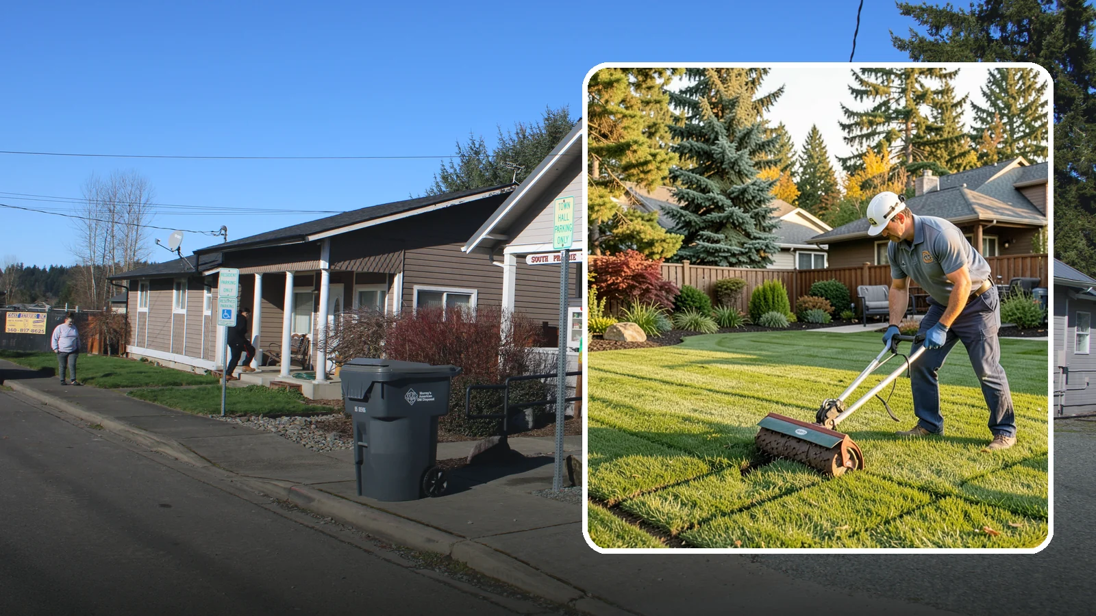 Spike Aeration in South Prairie, Pierce County, WA - Relieve light soil compaction and improve water movement by punching aeration channels into your turf.