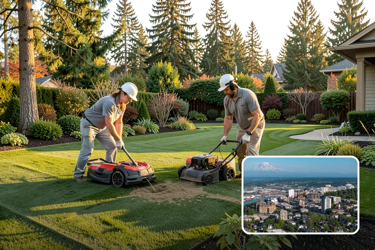Spike Aeration in Tacoma, Pierce County, WA - Opens soil to improve air, water, and nutrient flow