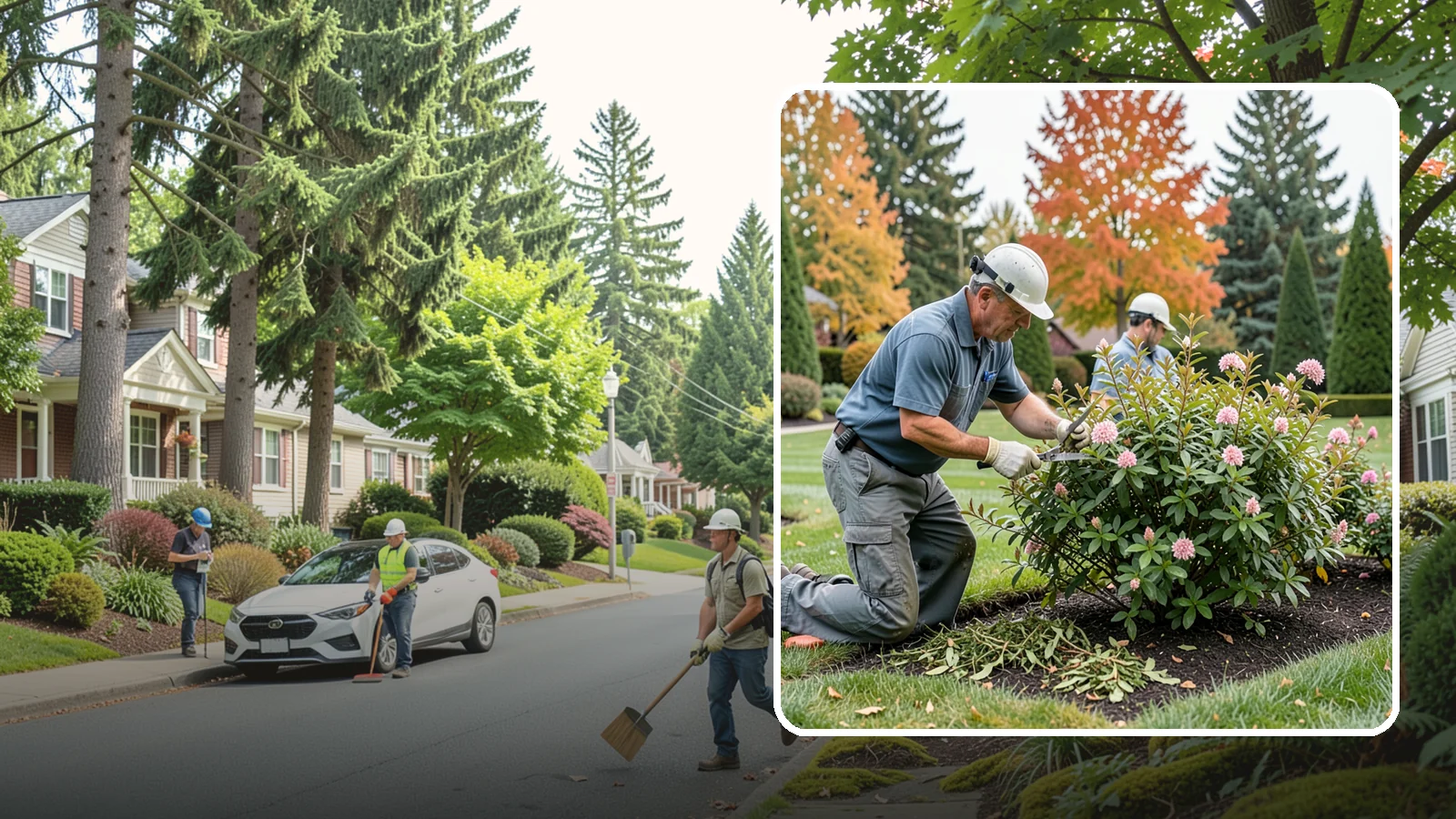 Spirea Pruning in Beaux Arts Village, King County, WA - Bloom-based pruning of spirea that treats spring and summer bloomers differently to maximize flowering and shape.