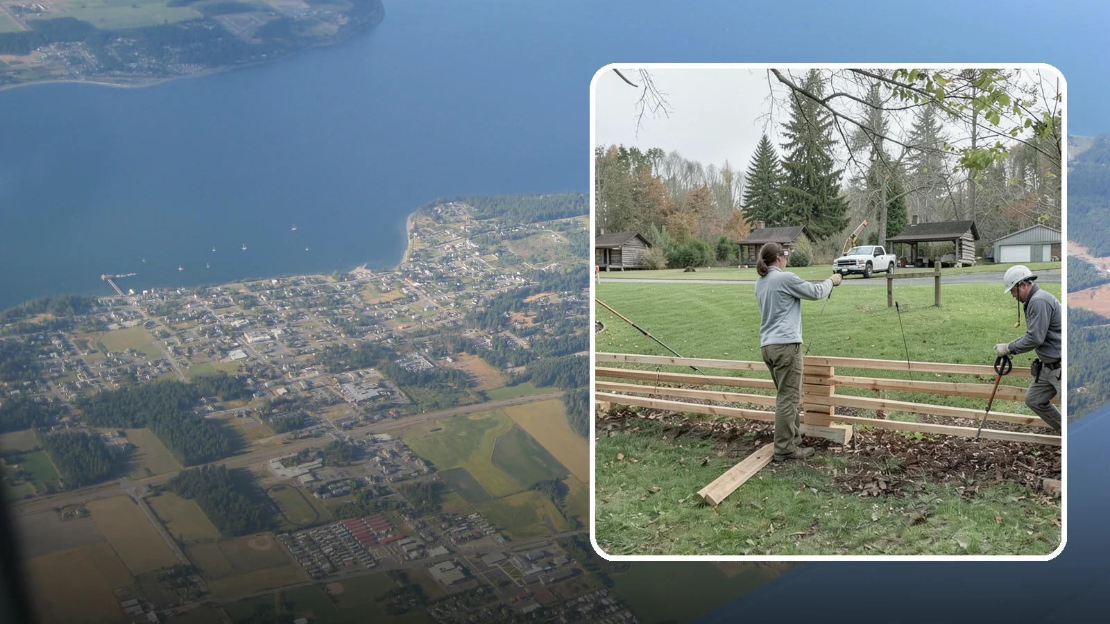 Split Rail Fence Installation in Coupeville, Island County, WA - We install rustic cedar split rail fencing that defines property lines and gardens with classic Northwest character.