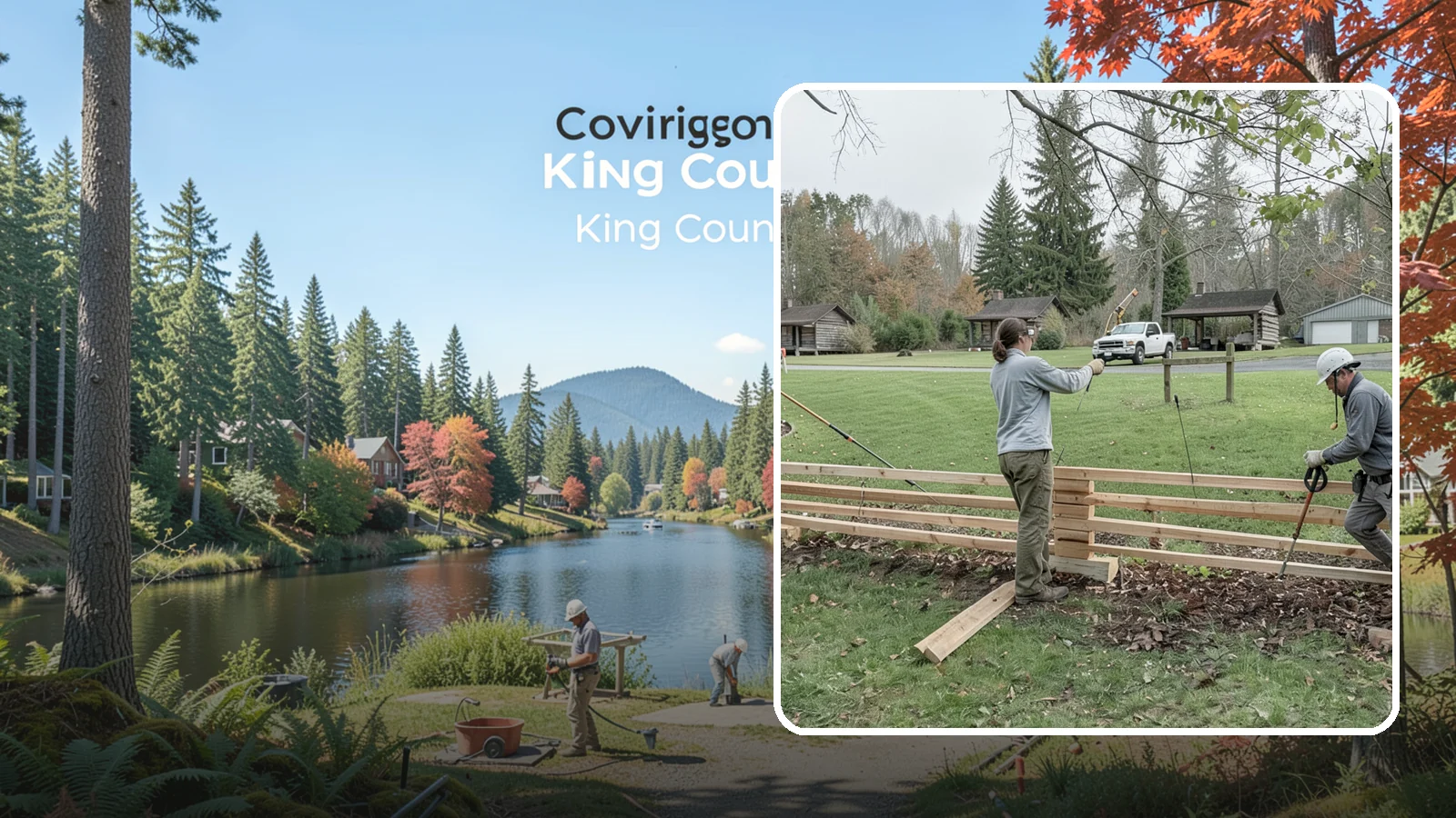 Split Rail Fence Installation in Covington, King County, WA - We install rustic cedar split rail fencing that defines property lines and gardens with classic Northwest character.