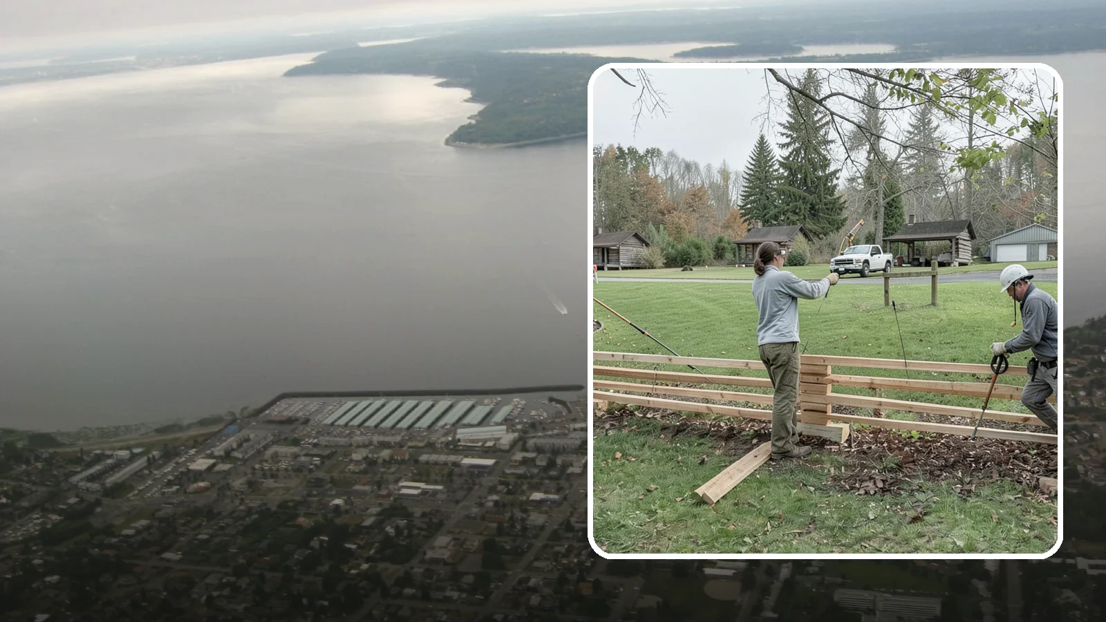 Split Rail Fence Installation in Des Moines, King County, WA - We install rustic cedar split rail fencing that defines property lines and gardens with classic Northwest character.