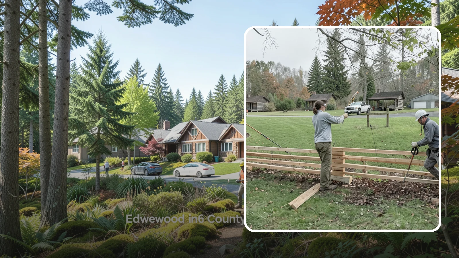 Split Rail Fence Installation in Edgewood, Pierce County, WA - We install rustic cedar split rail fencing that defines property lines and gardens with classic Northwest character.