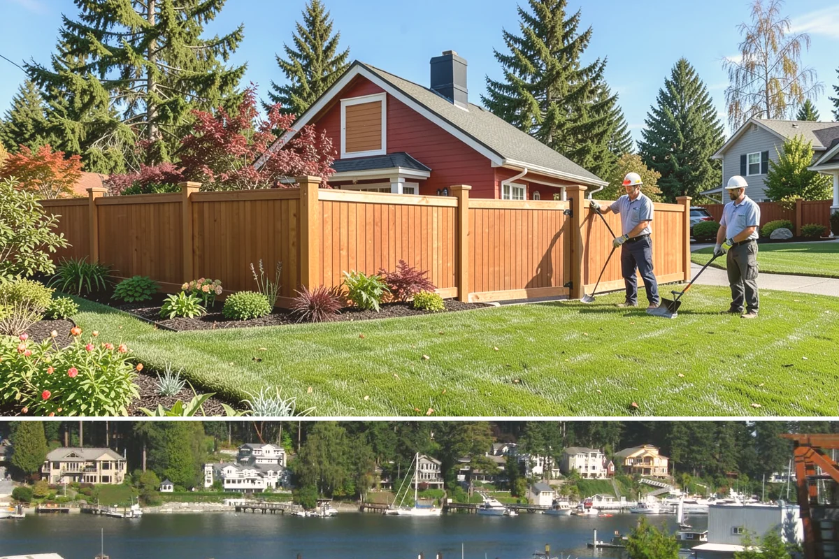 Split Rail Fence Installation in Gig Harbor, Pierce County, WA - Split rail installs across most seasons, but firmer summer ground helps posts stay plumb in our saturated Northwest soils.