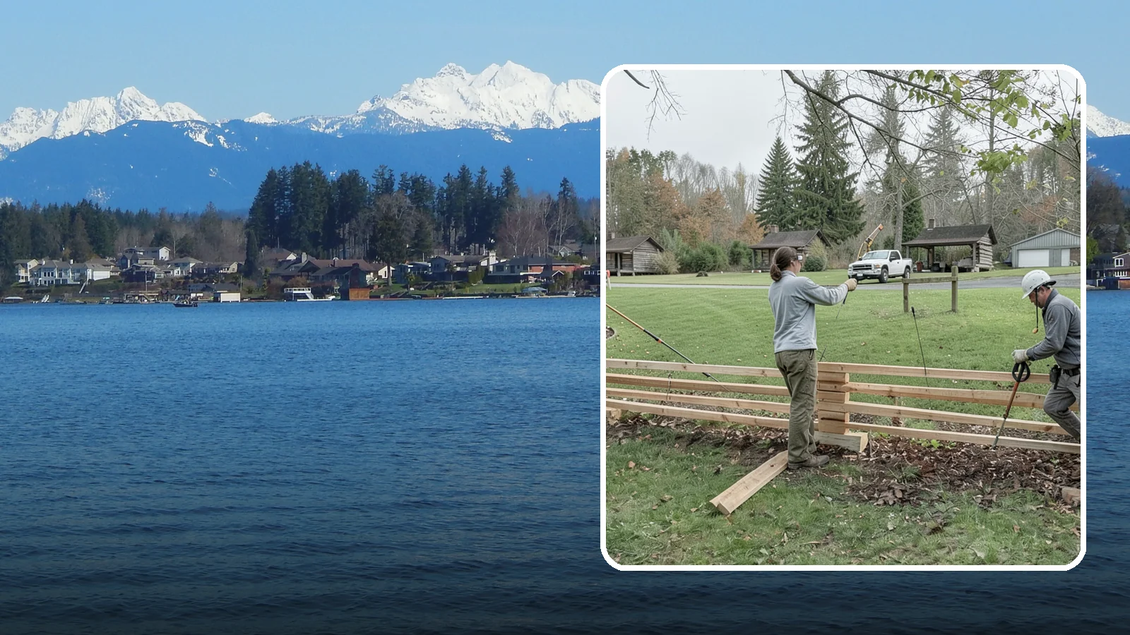Split Rail Fence Installation in Lake Stevens, Snohomish County, WA - We install rustic cedar split rail fencing that defines property lines and gardens with classic Northwest character.