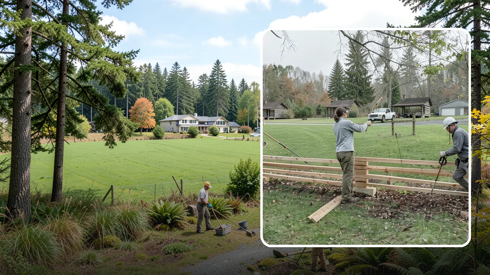 Split Rail Fence Installation in Lyman, Skagit County, WA - We install rustic cedar split rail fencing that defines property lines and gardens with classic Northwest character.