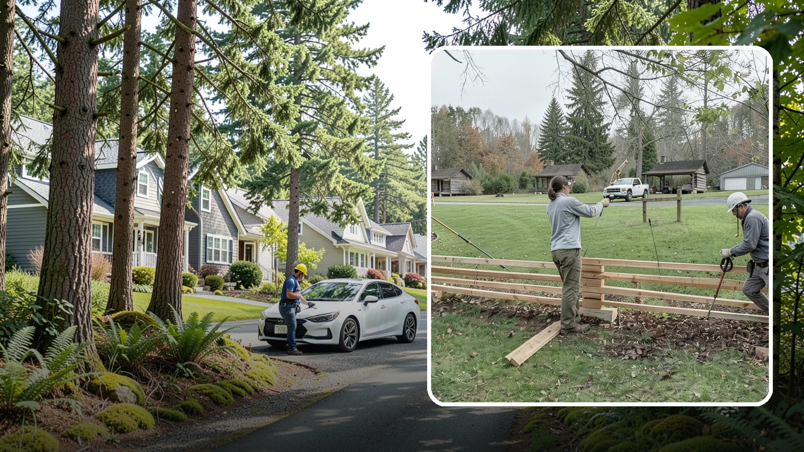 Split Rail Fence Installation in Normandy Park, King County, WA - We install rustic cedar split rail fencing that defines property lines and gardens with classic Northwest character.