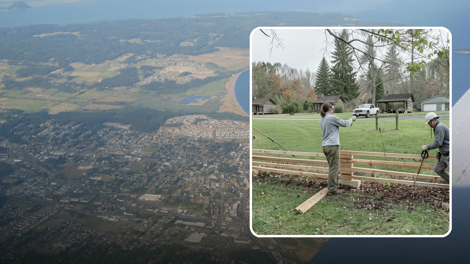 Split Rail Fence Installation in Oak Harbor, Island County, WA - We install rustic cedar split rail fencing that defines property lines and gardens with classic Northwest character.