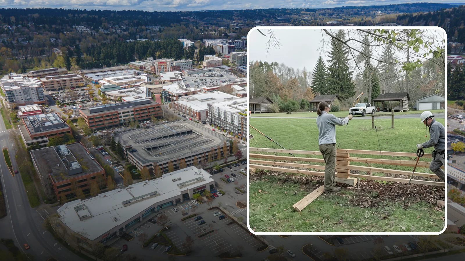 Split Rail Fence Installation in Redmond, King County, WA - We install rustic cedar split rail fencing that defines property lines and gardens with classic Northwest character.