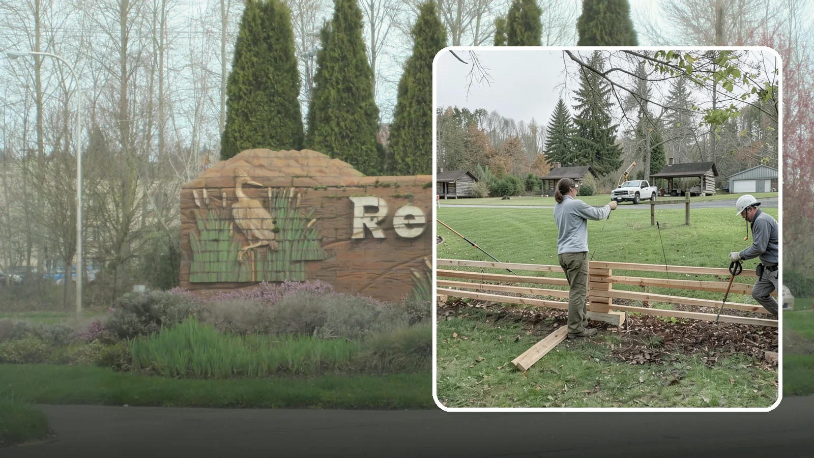 Split Rail Fence Installation in Renton, King County, WA - We install rustic cedar split rail fencing that defines property lines and gardens with classic Northwest character.