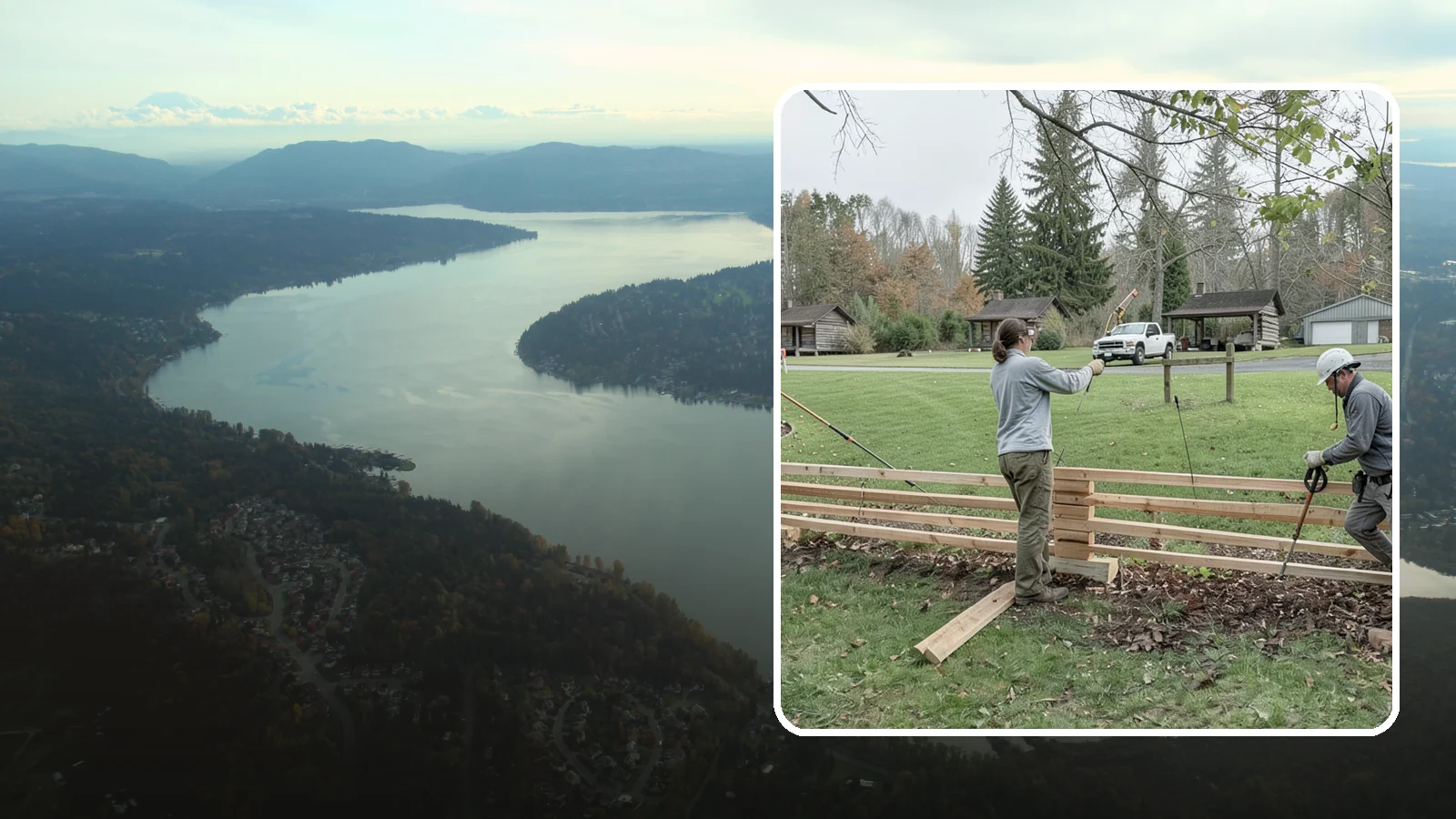 Split Rail Fence Installation in Sammamish, King County, WA - We install rustic cedar split rail fencing that defines property lines and gardens with classic Northwest character.