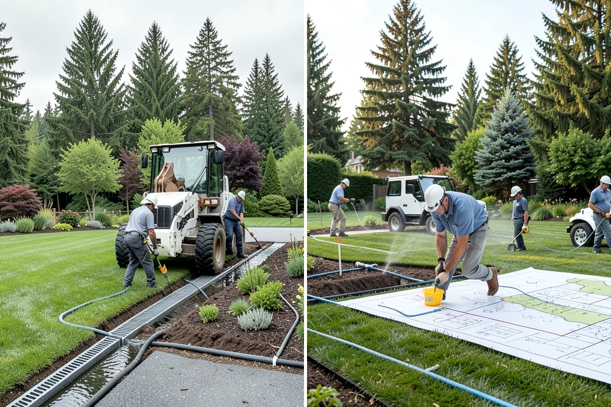 Split Rail Fence Installation in SeaTac, King County, WA - Lay out the line and confirm corners and property edges
