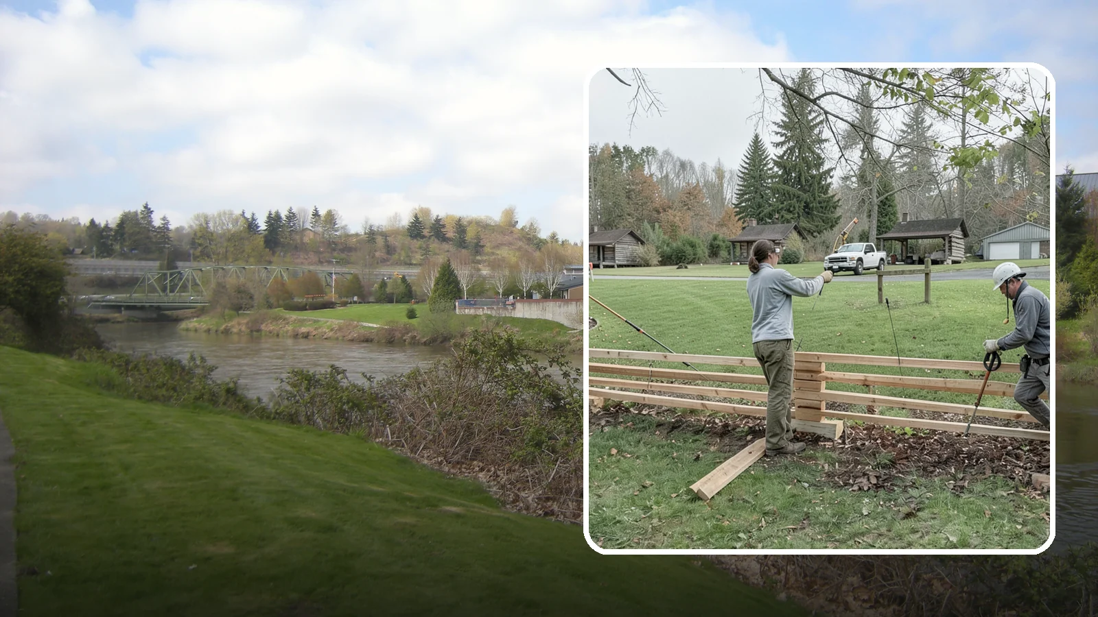 Split Rail Fence Installation in Tukwila, King County, WA - We install rustic cedar split rail fencing that defines property lines and gardens with classic Northwest character.