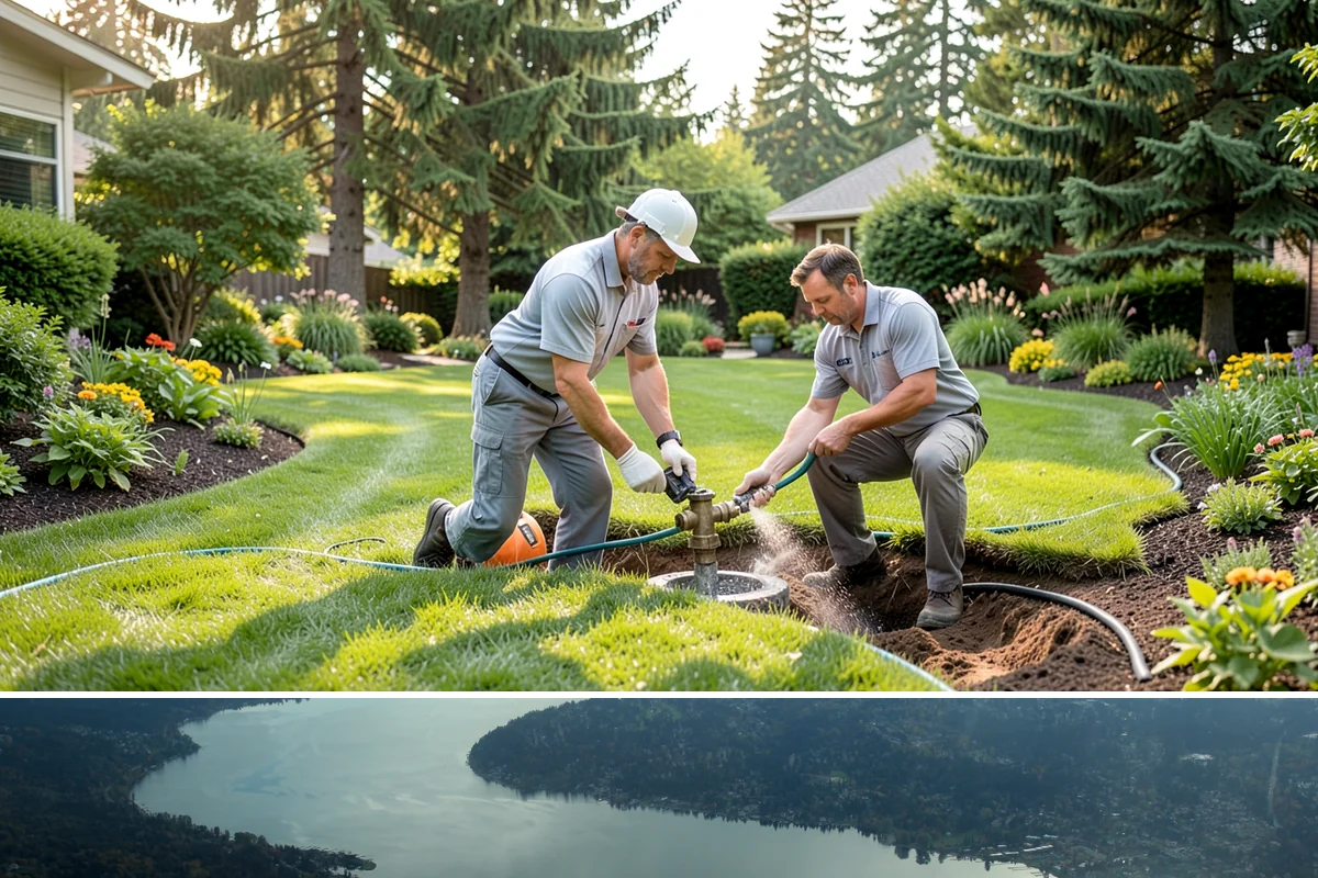 Spring Irrigation Startup in Sammamish, King County, WA - Done in spring as the watering season begins.