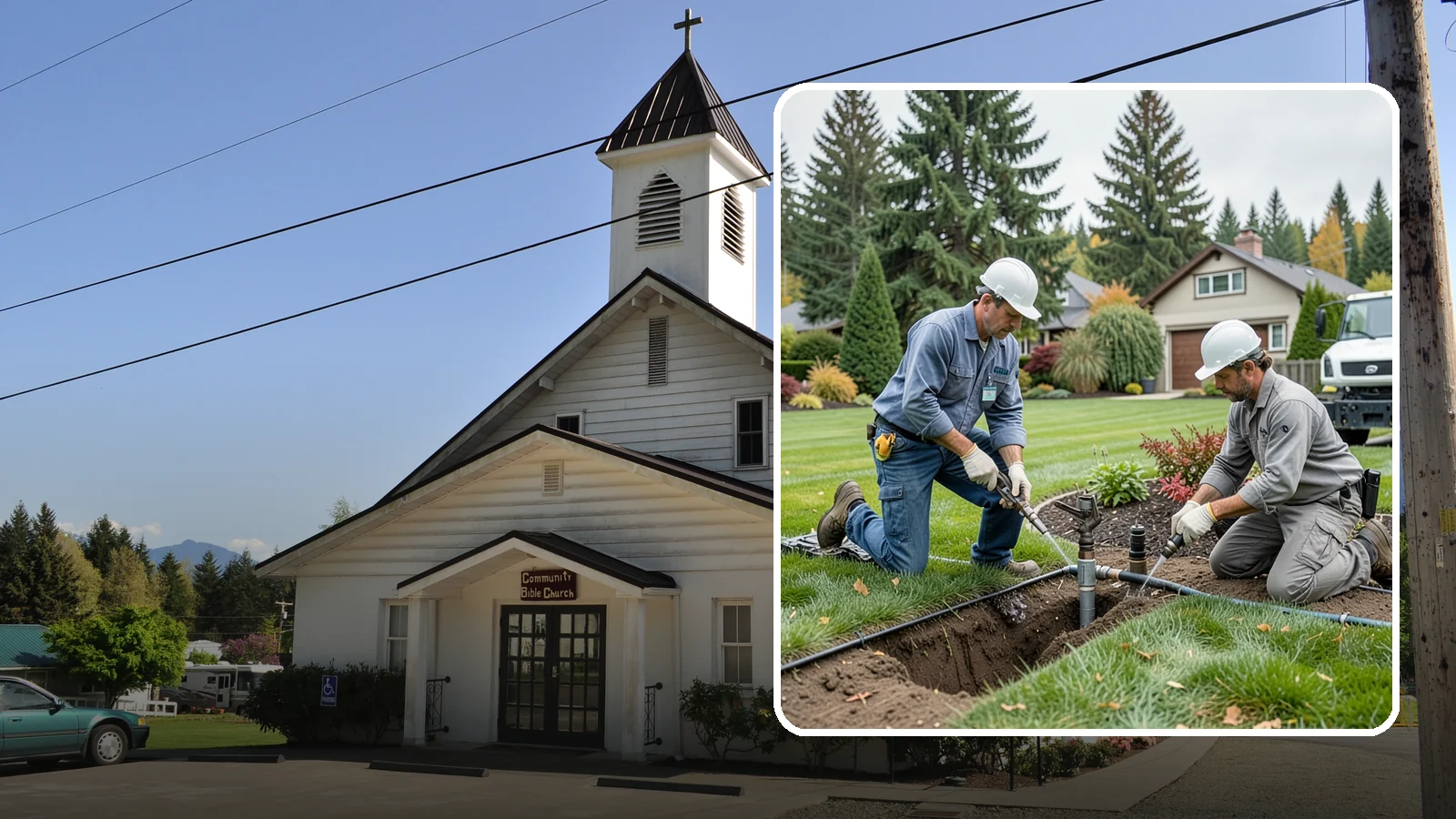 Sprinkler Repair in Concrete, Skagit County, WA - Fast diagnosis and repair of sprinkler system problems - leaks, low pressure, dry zones, and controller faults.