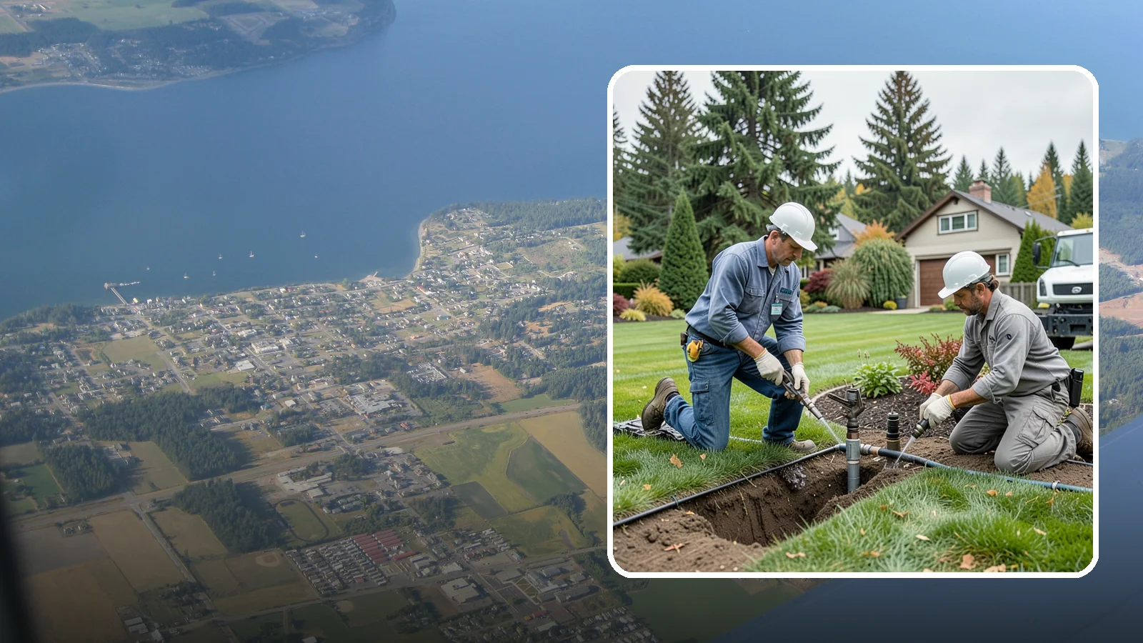 Sprinkler Repair in Coupeville, Island County, WA - Fast diagnosis and repair of sprinkler system problems - leaks, low pressure, dry zones, and controller faults.