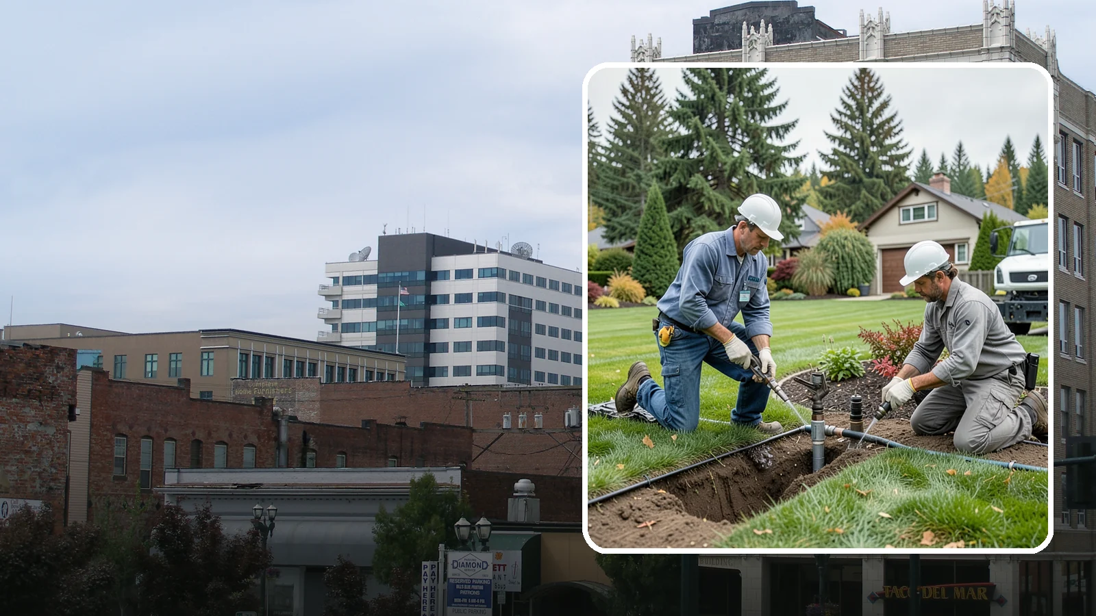 Sprinkler Repair in Everett, Snohomish County, WA - Fast diagnosis and repair of sprinkler system problems - leaks, low pressure, dry zones, and controller faults.