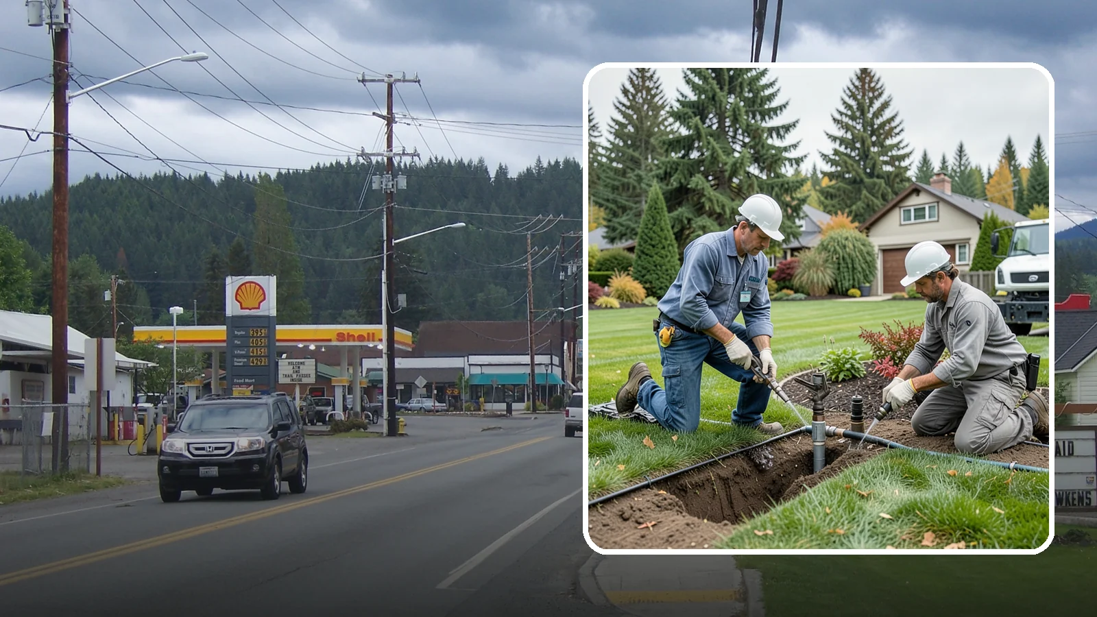Sprinkler Repair in Granite Falls, Snohomish County, WA - Fast diagnosis and repair of sprinkler system problems - leaks, low pressure, dry zones, and controller faults.