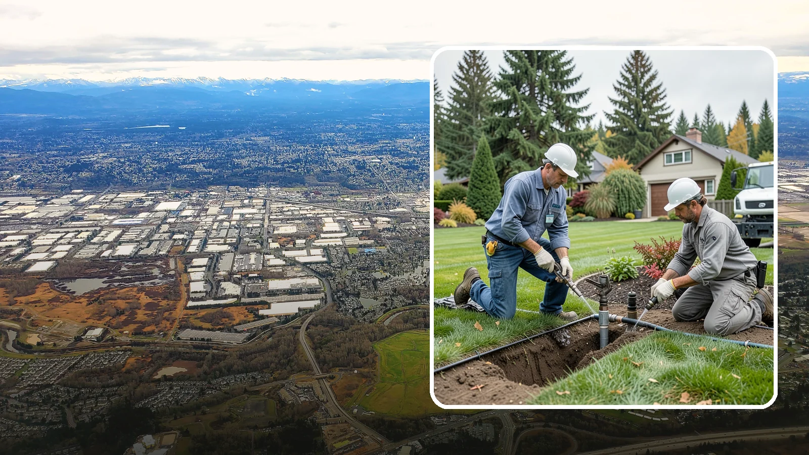 Sprinkler Repair in Kent, King County, WA - Fast diagnosis and repair of sprinkler system problems - leaks, low pressure, dry zones, and controller faults.