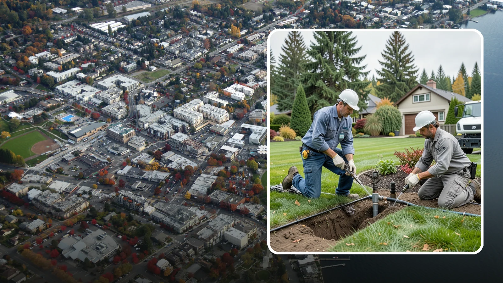 Sprinkler Repair in Kirkland, King County, WA - Fast diagnosis and repair of sprinkler system problems - leaks, low pressure, dry zones, and controller faults.